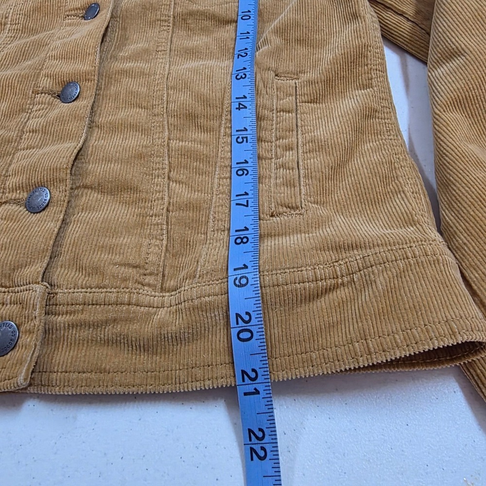 Universal Thread Womens Mustard Tan Corduroy Trucker Jacket Small Button Front - Picture 8 of 9